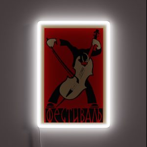 Vintage Matchbox Label Jazz Festival 1957 RGB Neon Sign Vintage Matchbox Label Jazz Festival 1957 RGB Neon Sign