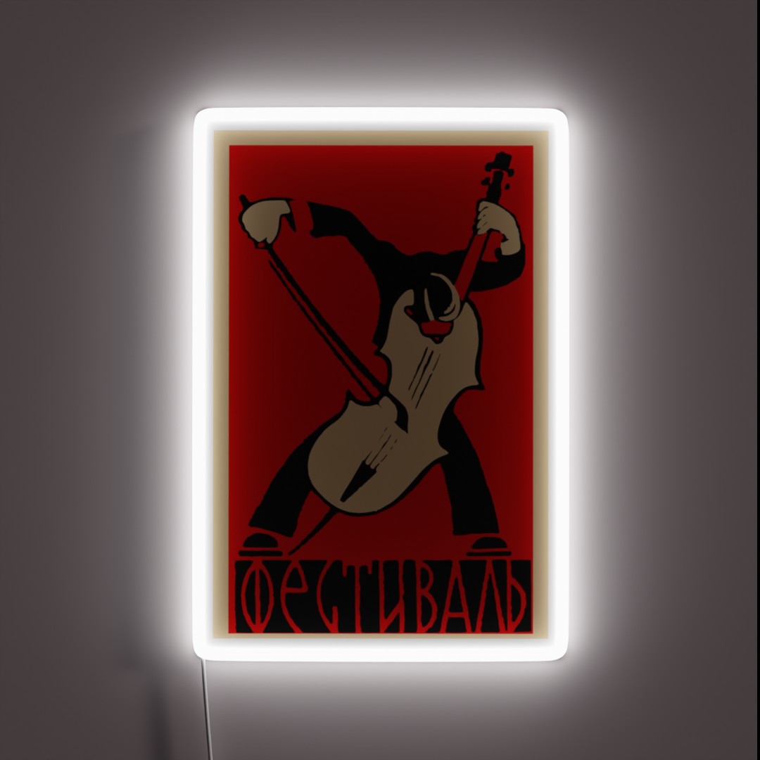 Vintage Matchbox Label Jazz Festival 1957 RGB Neon Sign Vintage Matchbox Label Jazz Festival 1957 RGB Neon Sign