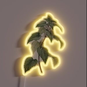 Vintage Nettle Illustration RGB Neon Sign