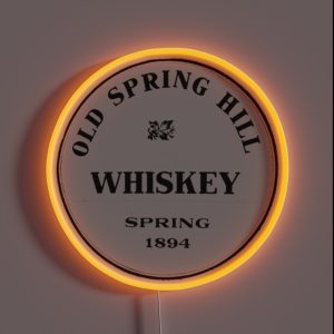 Vintage Old Spring Hill Whiskey Spring 1894 RGB Neon Sign