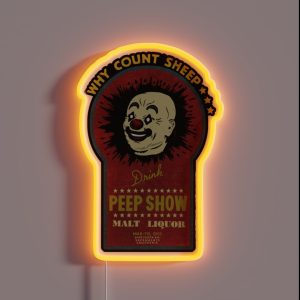 Vintage Peep Show Malt Liquor RGB Neon Sign Vintage Peep Show Malt Liquor RGB Neon Sign