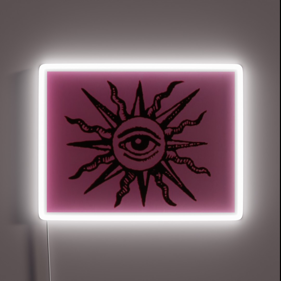 Vintage Pink Sun RGB Neon Sign Vintage Pink Sun RGB Neon Sign