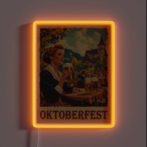 Vintage Poster Oktoberfest RGB Neon Sign