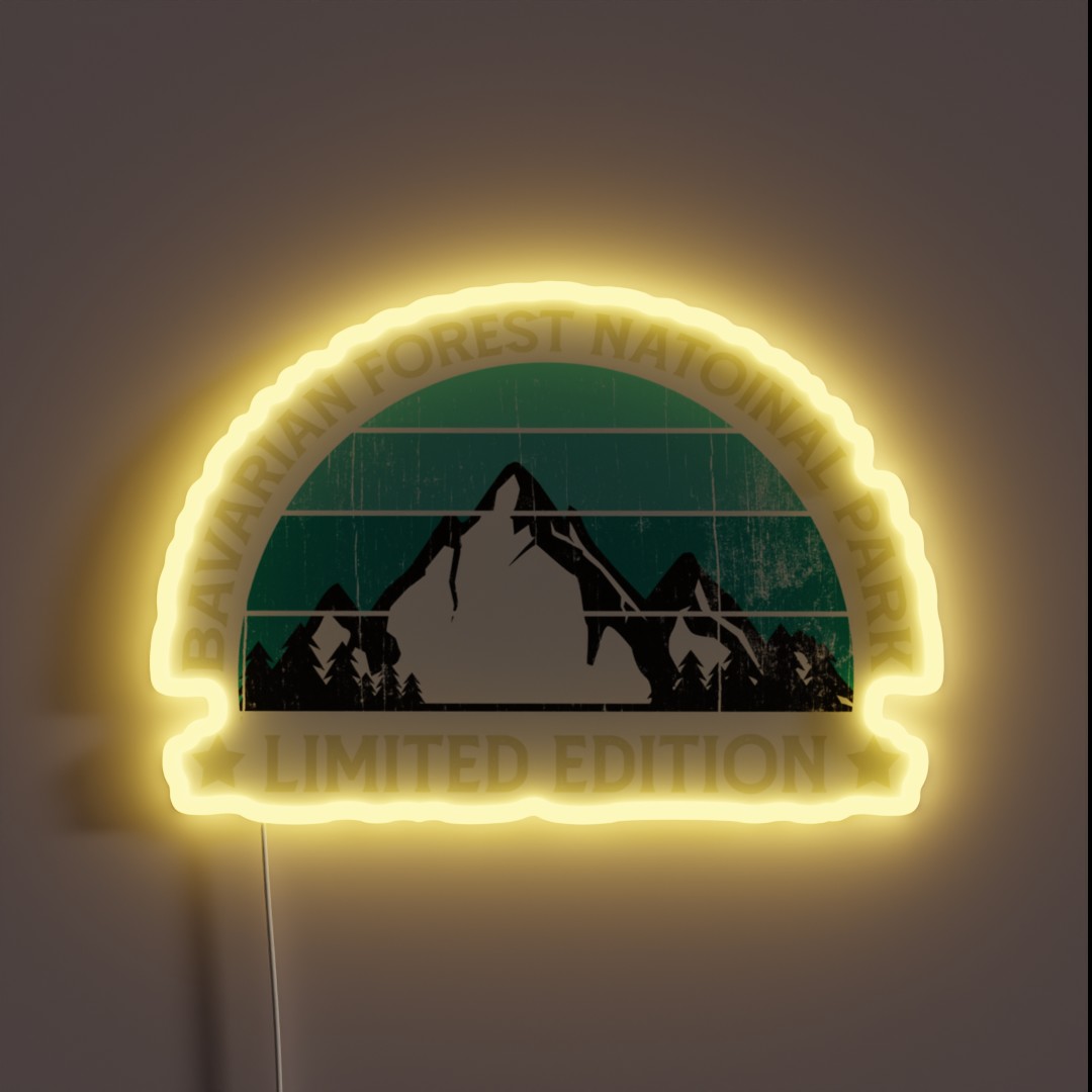 Vintage Retro Bavarian Forest National Park RGB Neon Sign Vintage Retro Bavarian Forest National Park RGB Neon Sign