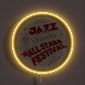 Vintage Retro Jazz Age Poster RGB Neon Sign