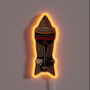 Vintage Rocket Lager Beer RGB Neon Sign