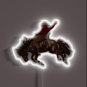 Vintage Rodeo Cowboy RGB Neon Sign