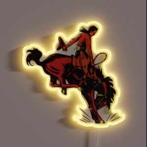 Vintage Rodeo Cowboy RGB Neon Sign