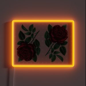 Vintage Rose Pattern RGB Neon Sign Vintage Rose Pattern RGB Neon Sign