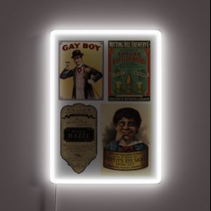 Vintage Scrapbooking Labels Vintage Advertising Labels Vintage Themed Labels RGB Neon Sign