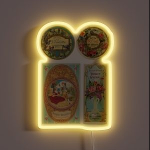 Vintage Scrapbooking Labels Vintage Themed Labels Toiletry Labels RGB Neon Sign