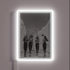 Vintage Ski Girls RGB Neon Sign