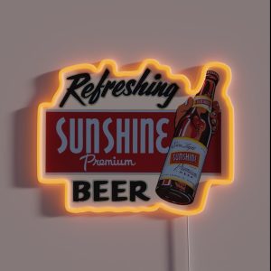 Vintage Sunshine Premium Refreshing Beer Sunshine Brewing Co Reading PA RGB Neon Sign