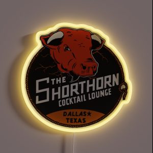 Vintage Texas Dive Bar RGB Neon Sign Vintage Texas Dive Bar RGB Neon Sign