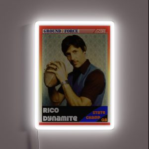 Vintage Uncle Rico Card RGB Neon Sign