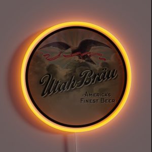 Vintage Utah Brau The Standard Brewery Chicago Illinois RGB Neon Sign