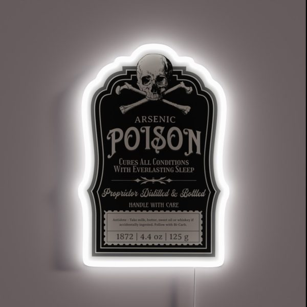 Vintage Victorian Poison Apothecary Arsenic RGB Neon Sign