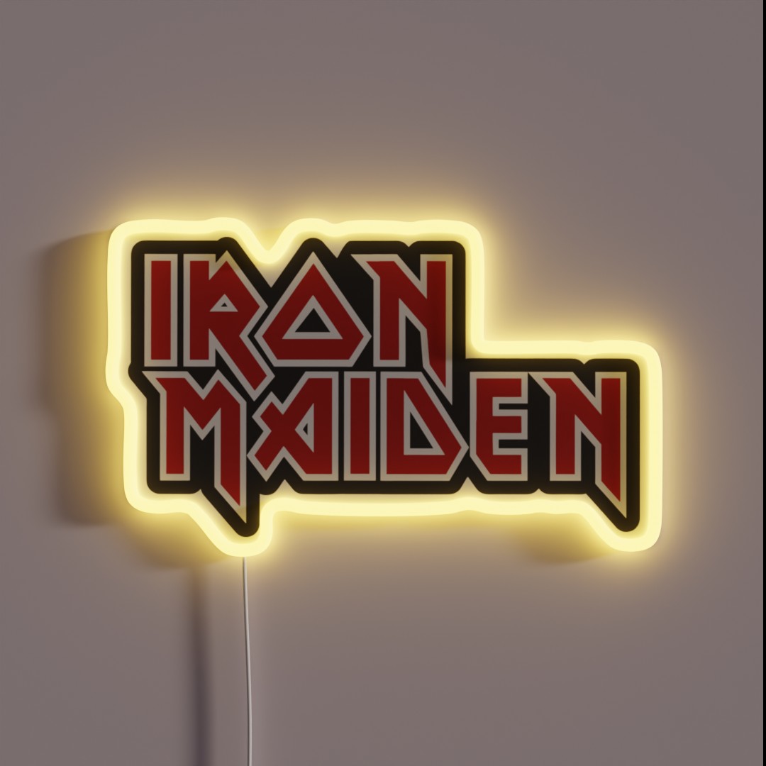 Vintage White And Red RGB Neon Sign Vintage White And Red RGB Neon Sign