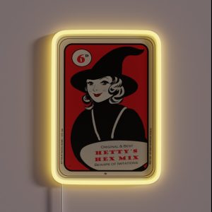 Vintage Witch Hetty S Hex Mix RGB Neon Sign