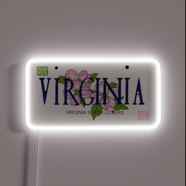 Virginia Plates RGB Neon Sign