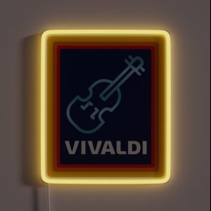 Vivaldi Grocery Store Violin RGB Neon Sign