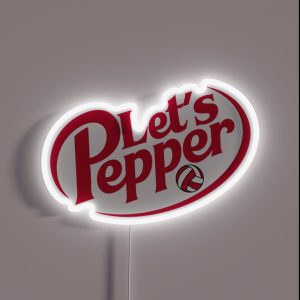 Volleyball Let S Pepper RGB Neon Sign