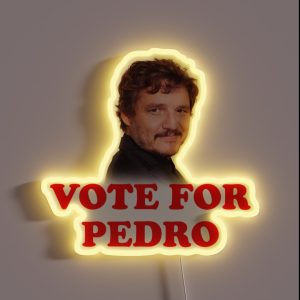 Vote For Pedro Pascal RGB Neon Sign