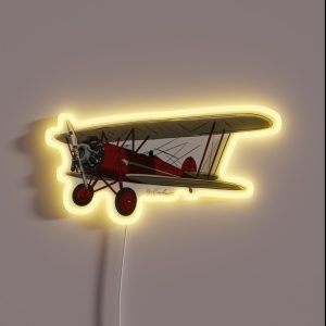 WACO N9571H Bi Plane Airplane RGB Neon Sign WACO N9571H Bi Plane Airplane RGB Neon Sign