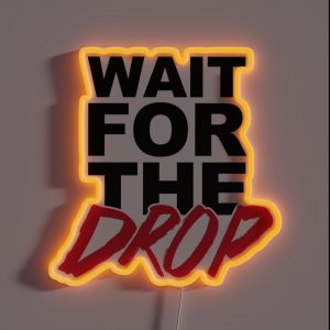 Wait For The Drop Music Quote RGB Neon Sign