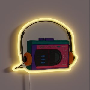 Walkman And Headphones RGB Neon Sign