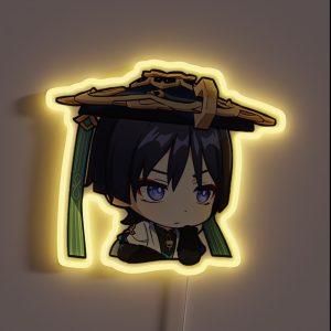 Wanderer Scaramouche Genshin Impact RGB Neon Sign