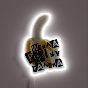 Wanna Peel My Banana RGB Neon Sign Wanna Peel My Banana RGB Neon Sign