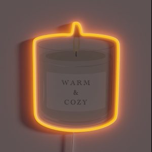 Warm And Cozy Candle RGB Neon Sign Warm And Cozy Candle RGB Neon Sign
