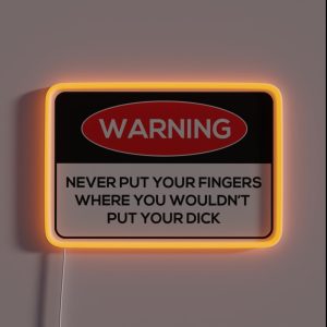 Warning Sign RGB Neon Sign Warning Sign RGB Neon Sign