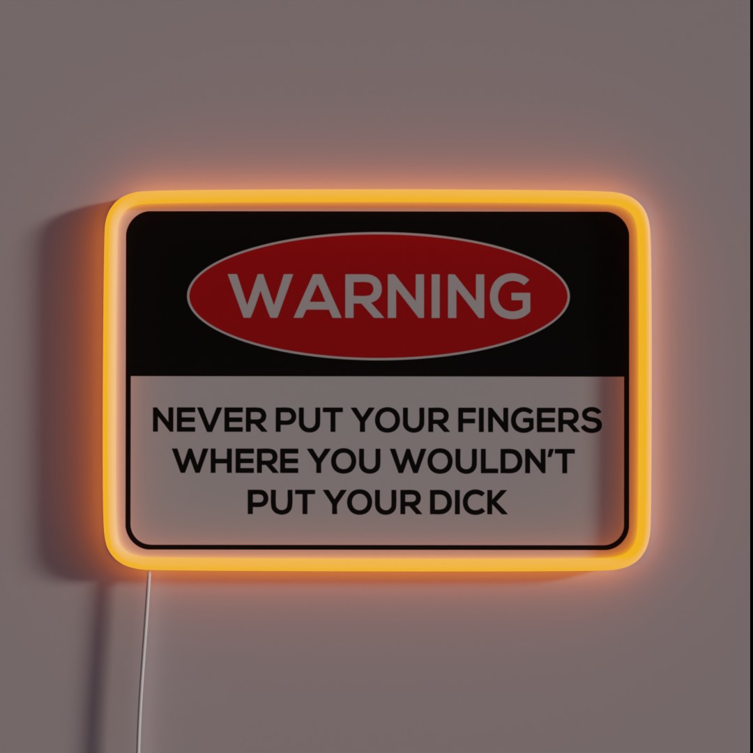 Warning Sign RGB Neon Sign Warning Sign RGB Neon Sign