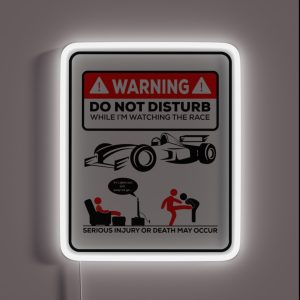 Warning While I M Watching F1 RGB Neon Sign Warning While I M Watching F1 RGB Neon Sign
