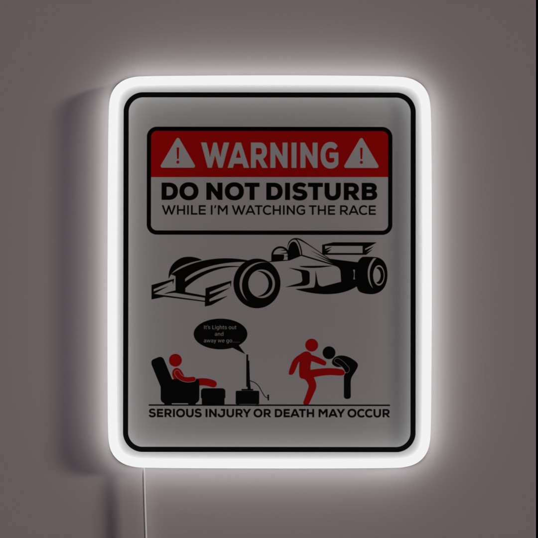 Warning While I M Watching F1 RGB Neon Sign Warning While I M Watching F1 RGB Neon Sign