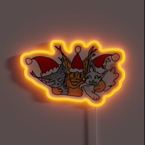 Warrior Cats The Three Christmas Design RGB Neon Sign
