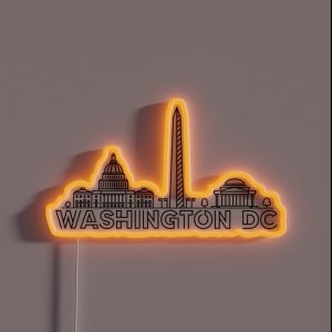 Washington DC City RGB Neon Sign