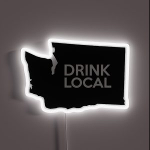 Washington Drink Local WA RGB Neon Sign Washington Drink Local WA RGB Neon Sign
