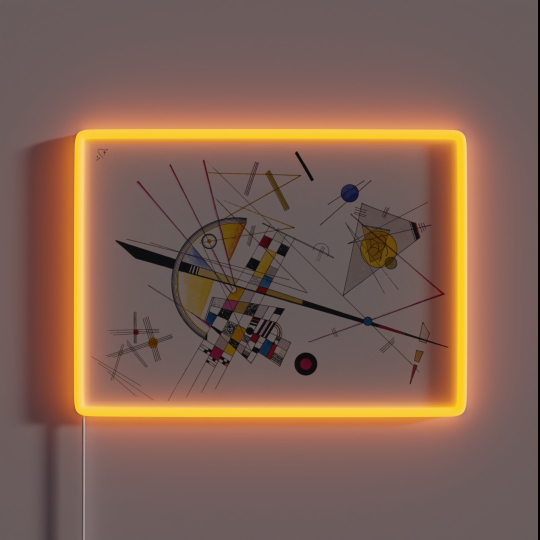 Wassily Kandinsky Delicate Tension RGB Neon Sign Wassily Kandinsky Delicate Tension RGB Neon Sign