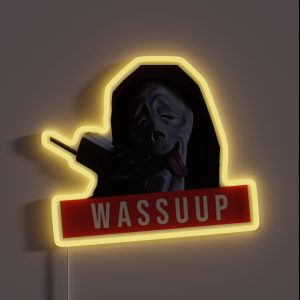 Wassup Scream Scary Movie Fun RGB Neon Sign