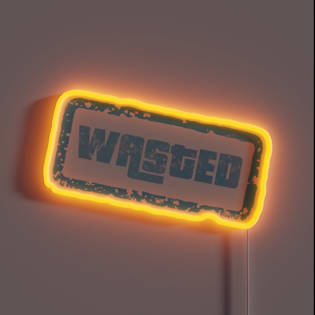 WASTED RGB Neon Sign WASTED RGB Neon Sign
