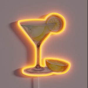 Water Color Drawing Of A Lemondrop RGB Neon Sign