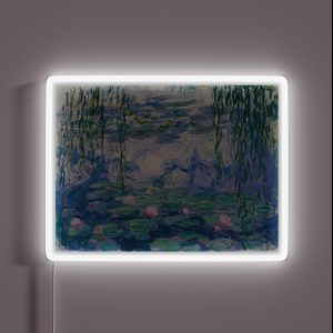 Water Lilies Claude Monet Fine Art RGB Neon Sign