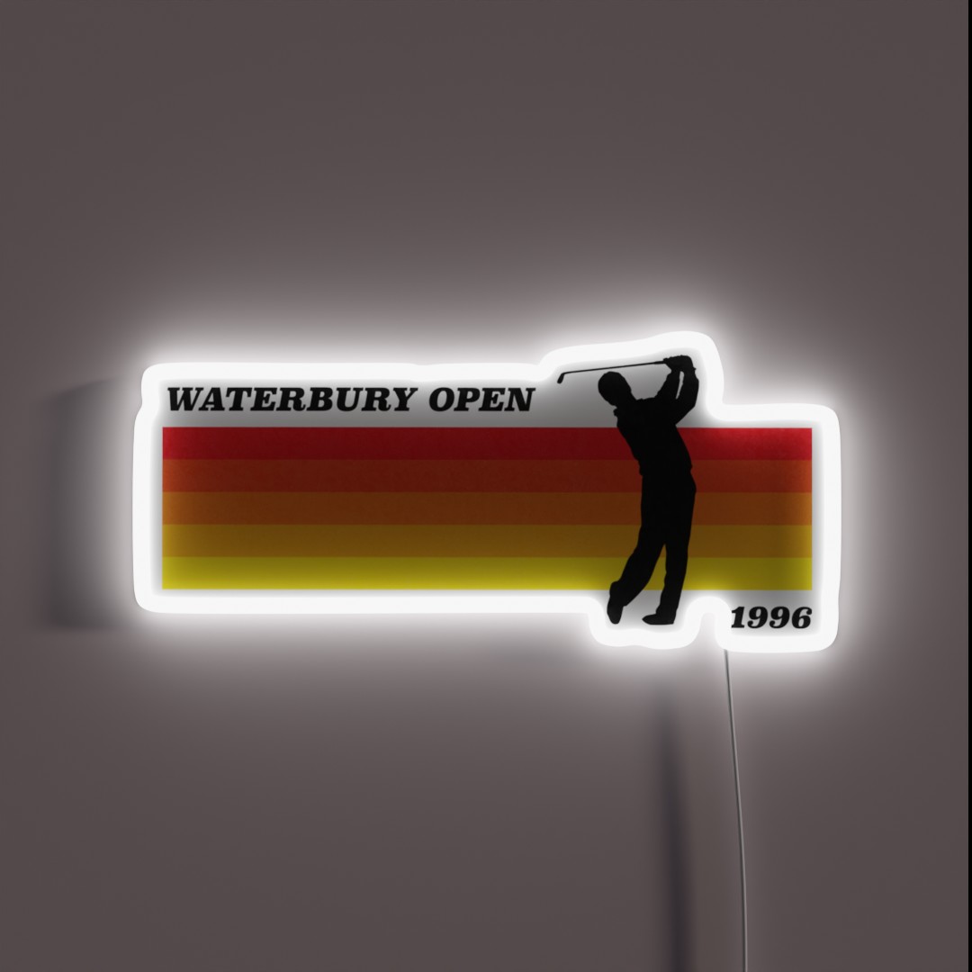 Waterbury Open Happy Gilmore Inspired Retro RGB Neon Sign Waterbury Open Happy Gilmore Inspired Retro RGB Neon Sign