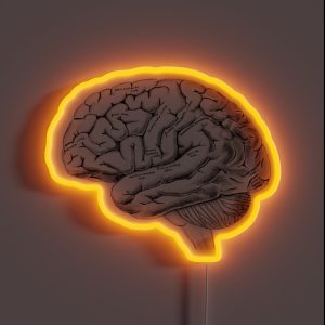 Watercolor Anatomical Brain RGB Neon Sign