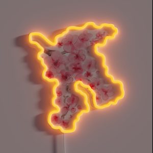 Watercolor Cherry Blossom RGB Neon Sign