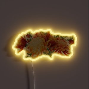 Watercolor Chrysanthemum Bouquet RGB Neon Sign Watercolor Chrysanthemum Bouquet RGB Neon Sign