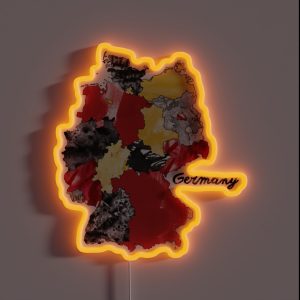 Watercolor Countries Germany RGB Neon Sign